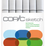 COPIC markers Sketch, 6 stuks in set 'Earth Essentials´