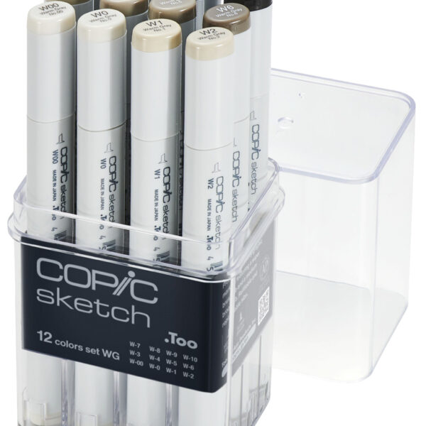COPIC Marker sketch, 12 stuks set 'grijstinten WG'