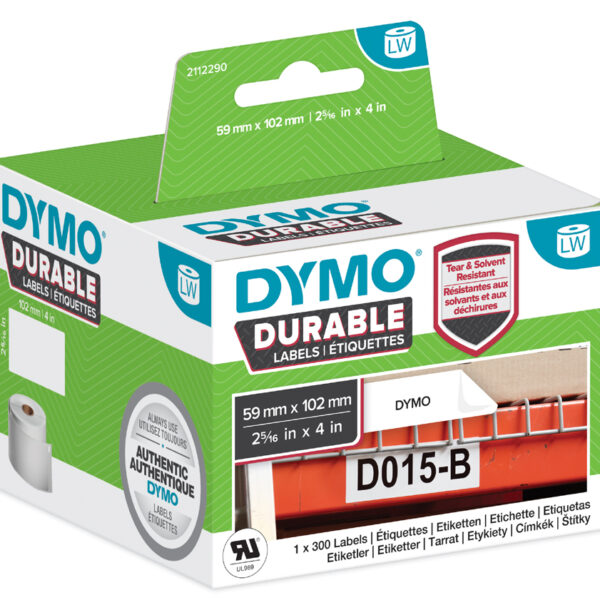 DYMO LabelWriter-etiketten High Performance, 59 x 102 mm, permanent