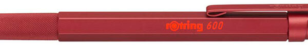 rotring drukbalpen 600, metallic-rood, M, zwart
