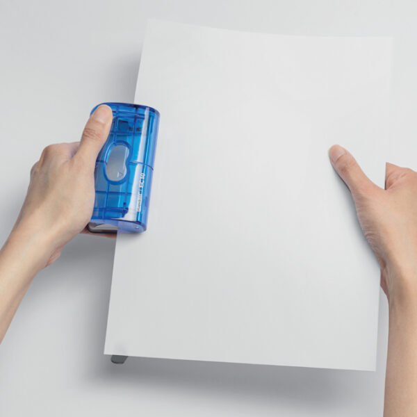 Rapid X Ray perforator EC 10, bovenstuk: transparant-blauw