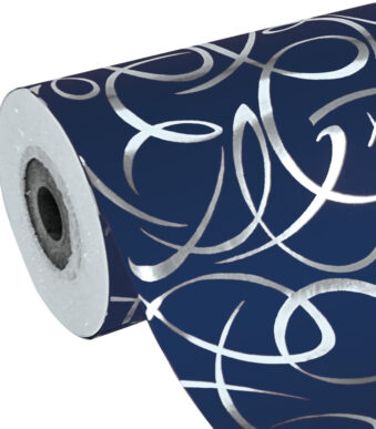 Clairefontaine geschenkpapier 'Arabesque blauw', op rol