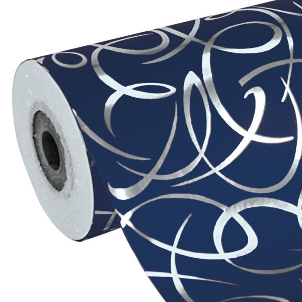 Clairefontaine geschenkpapier 'Arabesque blauw', op rol