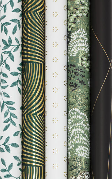 Clairefontaine Kerstcadeaupapier 'Smaragdgroen'