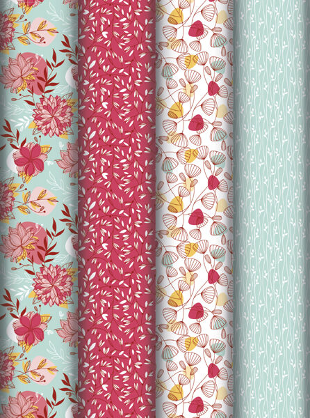 Clairefontaine geschenkpapier/inpakpapier 'Flora', 30 rollen in display