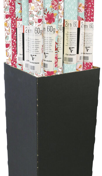 Clairefontaine geschenkpapier/inpakpapier 'Flora', 30 rollen in display