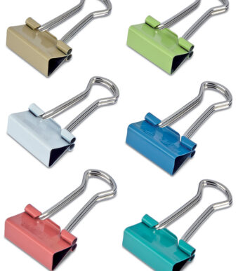 MAUL Foldback-papierklem mauly 214, (B)19 mm, trendy kleuren, 12 st.