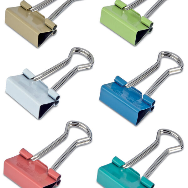 MAUL Foldback-papierklem mauly 214, (B)19 mm, trendy kleuren, 12 st.