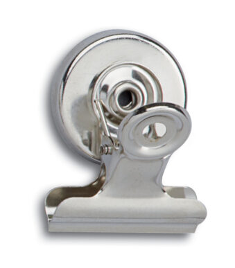 MAUL papierklem/brievenklem met sterke magneet, (B)30 mm, nikkel, 2 st.