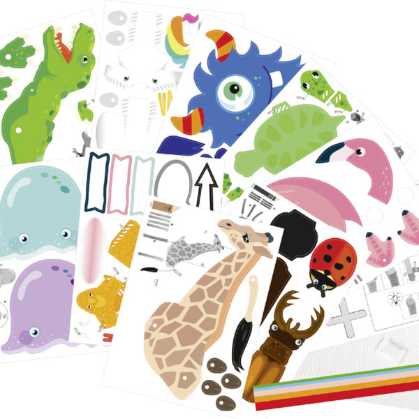 Knutselset Trappenhuisjes 'Dieren'