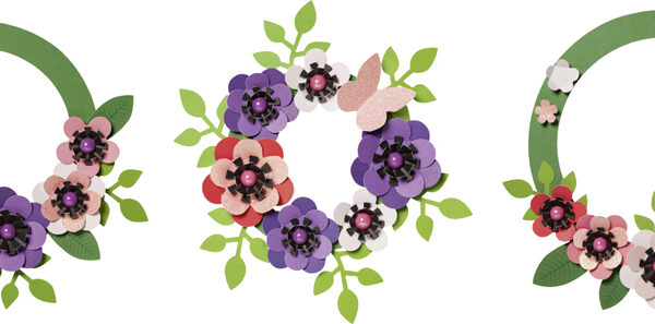 Creatieve bloemenkrans-set voor 3 kransen