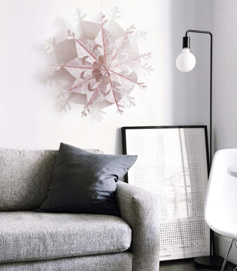 Creatiesetje sterren papieren zakjes, roze/wit.