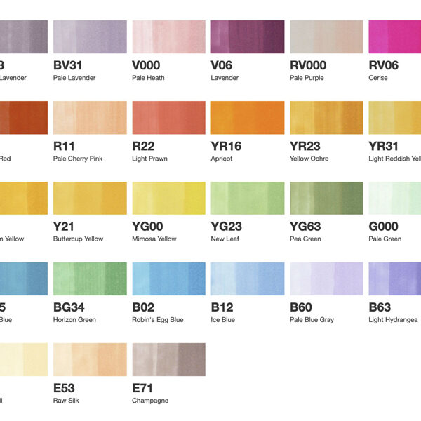 COPIC Marker ciao, 36 stuks set C