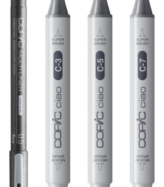 COPIC Marker ciao, 3+1 Set SHADE 'Dark Cool Gray'