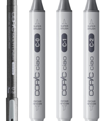 COPIC Marker ciao, 3+1 Set SHADE 'Light Cool Gray'
