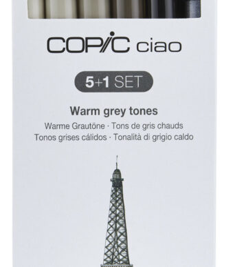 COPIC marker ciao 5+1 set, warme grijstinten