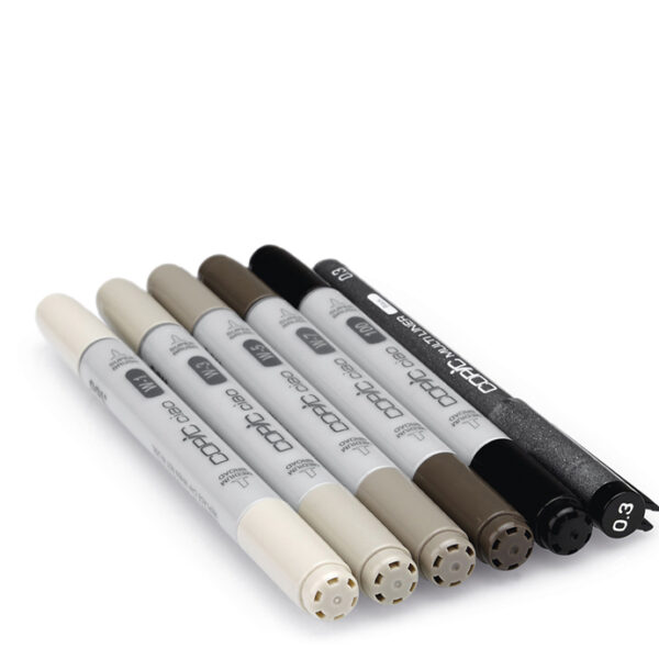 COPIC marker ciao 5+1 set, warme grijstinten