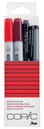 COPIC markers ciao, 4 stuks in set 'Doodle Pack Red´