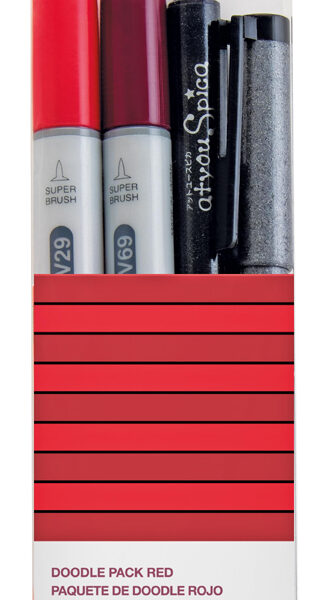 COPIC markers ciao, 4 stuks in set 'Doodle Pack Red´