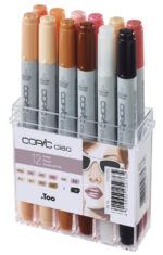 COPIC hobbymarkers ciao, 12 stuks in set, huidskleuren