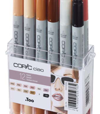 COPIC hobbymarkers ciao, 12 stuks in set, huidskleuren