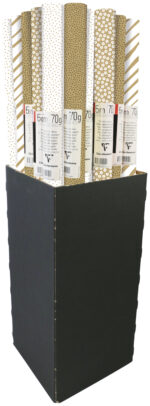 Clairefontaine cadeaupapier / inpakpapier 'Kraft wit/bruin', in display