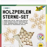 Houten kralen sterrenset Natuur, 161 stuks