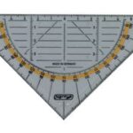 Meetdriehoek met rechthoekige zijden van 160 mm