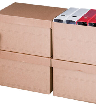 smartboxpro Archief-/Transportbox, met deksel, bruin