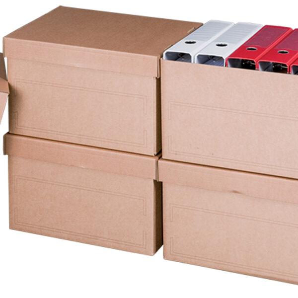 smartboxpro Archief-/Transportbox, met deksel, bruin