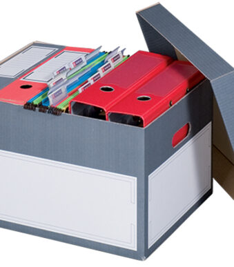 smartboxpro Archief-/Transportbox S, grijs, met los deksel