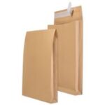 Verzendtas C4, geplooide sluiting, wit, zonder venster