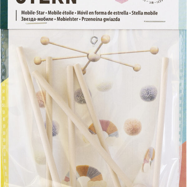 Houten mobiel sterrensier.