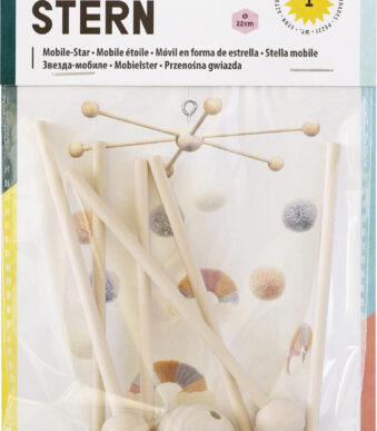 Houten mobiel sterrensier.