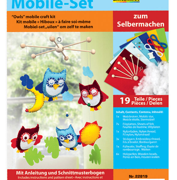 Mobiele telefoontassenset 'Uilen', 19-delig