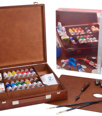 ROYAL TALENS Van Gogh luxe houten koffer met acrylverf Inspiration