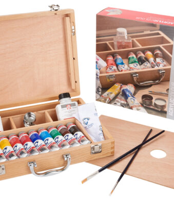 ROYAL TALENS Van Gogh luxe houten koffer met acrylverf Basic