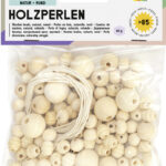 Houten kralen 'Natuur', rond, 4 gemengde maten