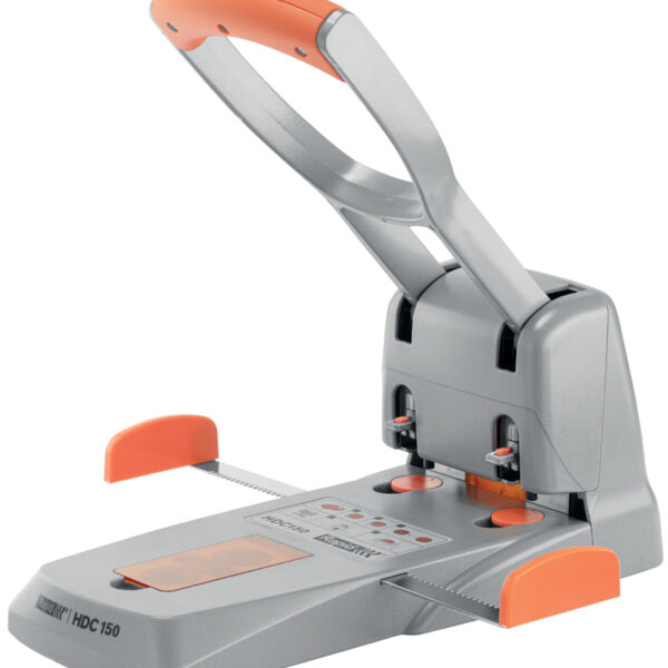 Rapid registratieperforator Supreme HDC150/2, zilver/oranje
