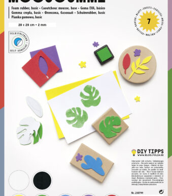 Mos rubbermat basis, zelfklevend, 7 vellen