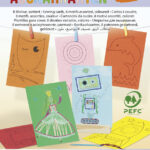 Gekleurde strijkpatroonkaarten, 110 x 170 mm.