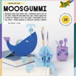 Mosdecoratie, blauw tintmengsel