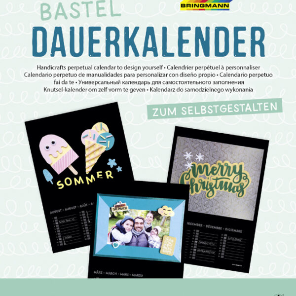 Creatieve wandkalender, 170 x 240 mm, zwart.