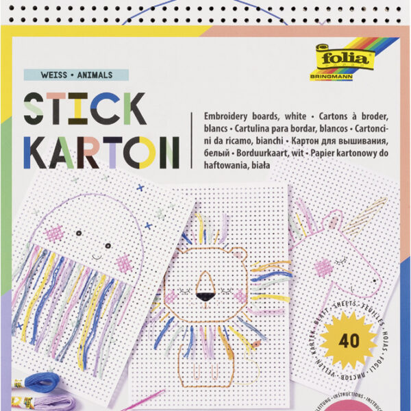 Gekleurde karton met dierenafbeeldingen.