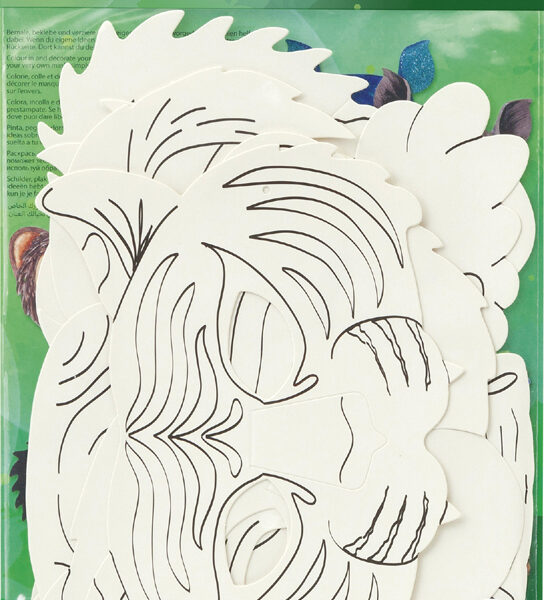 Kartonnen maskers voor kinderen - exotische dieren