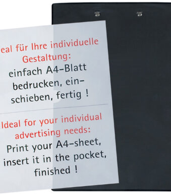 MAUL klembord met folie overtrokken, DIN A4, zwart