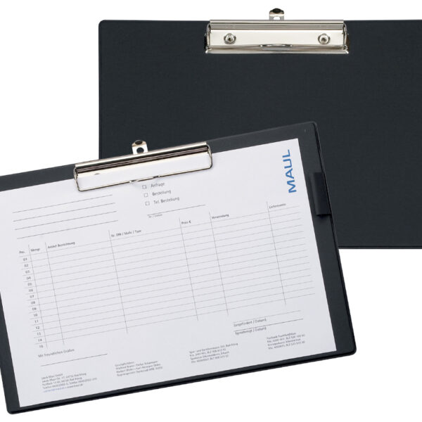 MAUL klembord met folie overtrokken, DIN A4 liggend, zwart