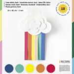 Sponsachtige rubberplaten, 290 x 400 mm, gekleurd assortiment