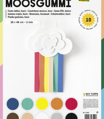 Sponsachtige rubberplaten, 290 x 400 mm, gekleurd assortiment