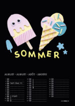 Creatieve wandkalender, A4-formaat, zwart, 170 g/m²